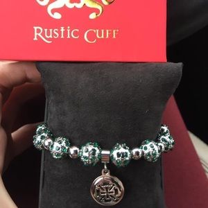 Rustic Cuff Jessica Green emerald bracelet